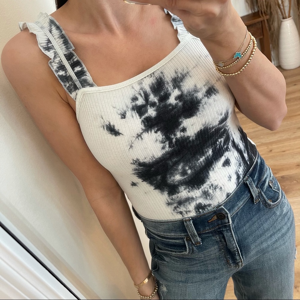 🆕Feeling Good Tie Dye Bodysuit | Black NWOT - Picture 4 of 13